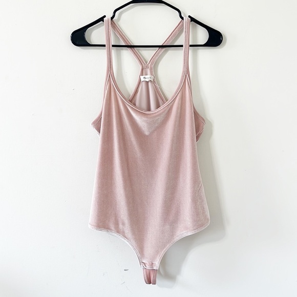 Madewell Velvet Racerback Bodysuit Size Large - Picture 3 of 13